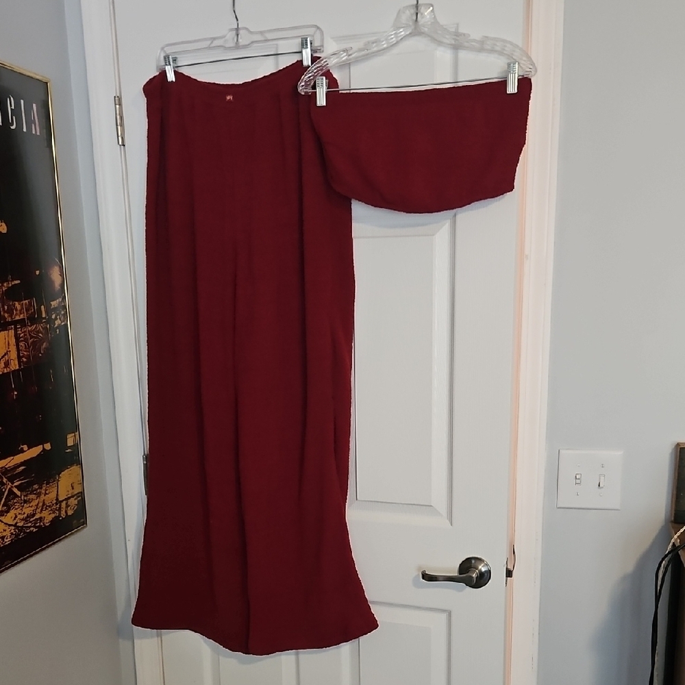 Yitty Fabletics 1X Red Teddy Two-Piece Set